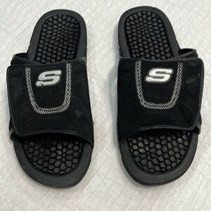 Skechers men’s‎ slides sandals size 12 black velcro